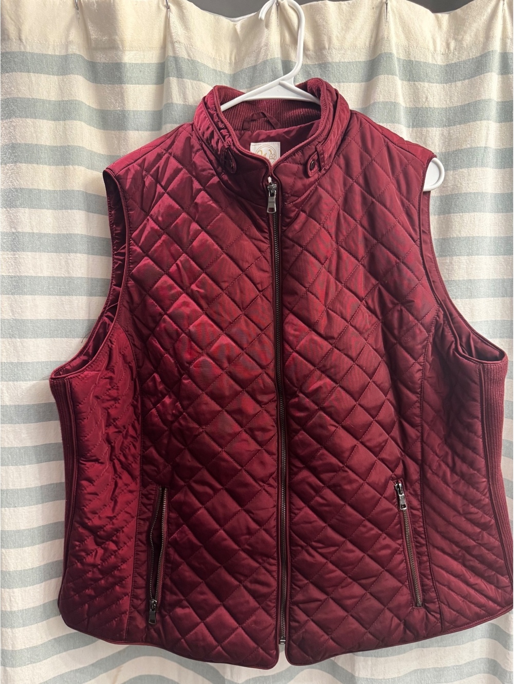 Westport 1962 Women's Quilted Burgundy Vest Size 2X